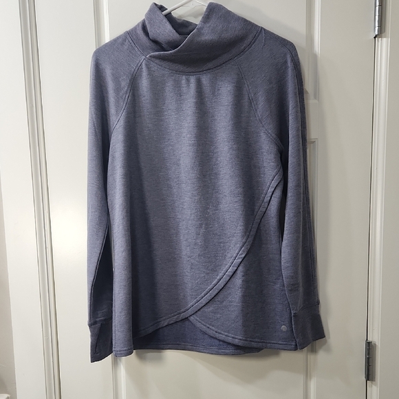 Apana Sweaters - Apana Women's Cowl Neck Sweater - Stone Blue  Small